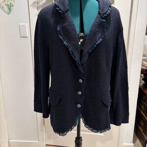 Elegant blue navy cardigan